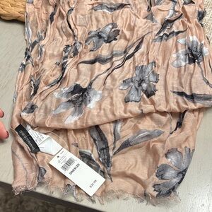 Banana Republic Floral Scarf in Pink and Gray